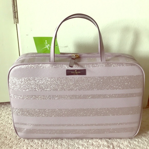 kate spade Handbags - New Kate spade purple glitter cosmetics bag
